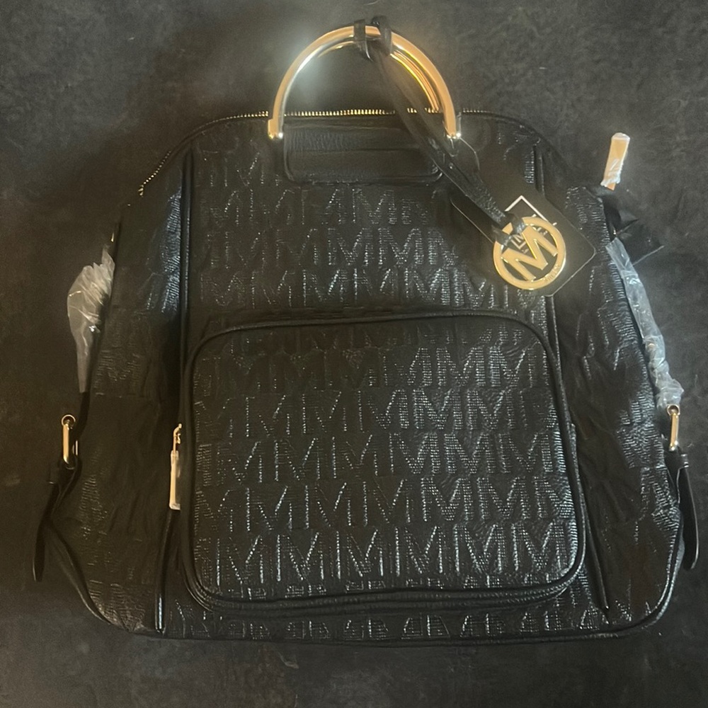 Large Black MKF satchel/backpack NWT